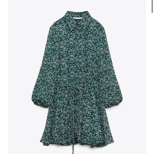 Zara green mini dress